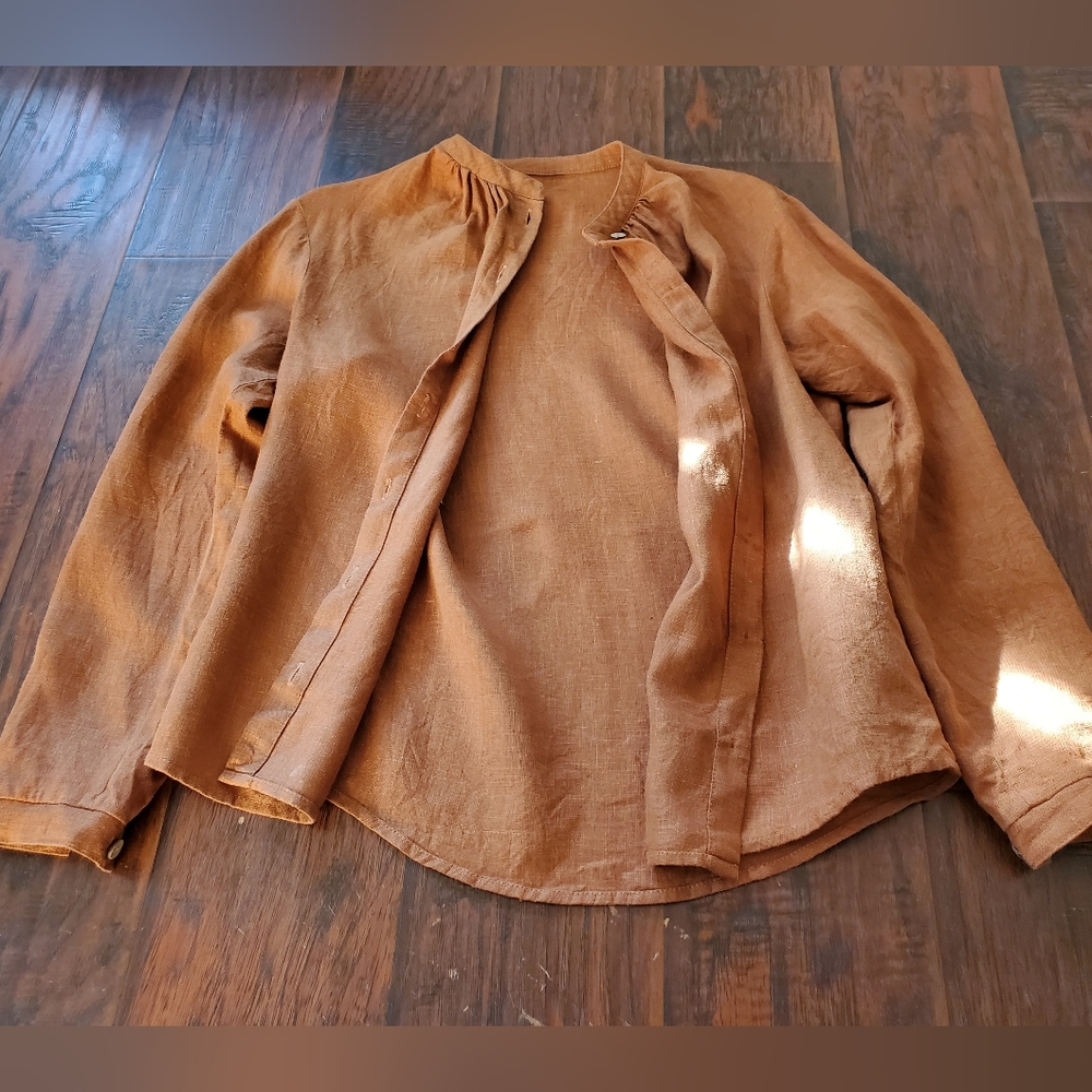 handmade linen womens tsiomik kids blouse - Picture 4 of 16